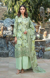 3-PC Unstitched Digital Embroidered Lawn By Tawakkal Fabrics | D-1246